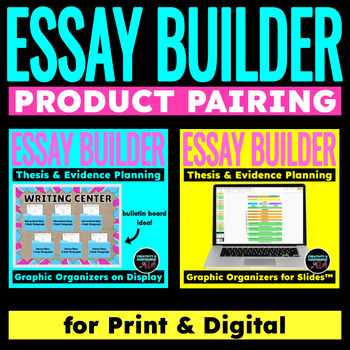 Preview of Essay Builder Product Pairing | Print and Digital Graphic Organizers