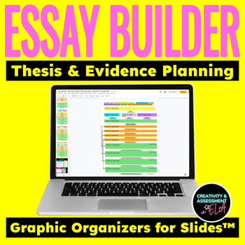 Preview of Essay Builder | Thesis & Evidence Planning Graphic Organizers for Google Slides™