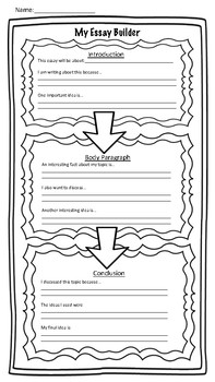 Preview of Essay Map for Special Education Students - Informational Essay