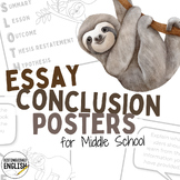 Essay Conclusion Posters for Middle School | SLOTH Acronym