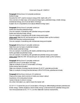 Preview of Essay: Energy types & Law of Conservation of Energy