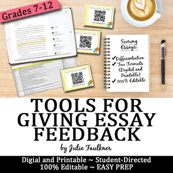 Essay Grading Annotations for Feedback, Printable and Digital