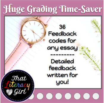 Preview of Essay Grading Time Saver: Coded Feedback