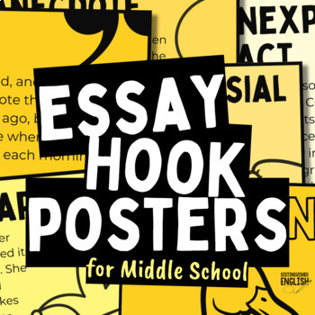 Preview of Essay Hooks Introduction Posters with Examples