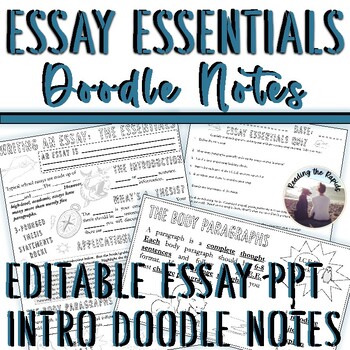 Preview of Essay Introduction Doodles Notes for Any Writing Unit Essay Basics Essentials