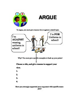 Preview of Essay Keyword Argue