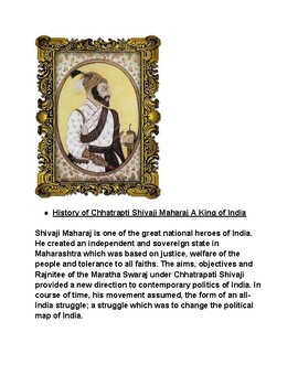 Preview of Essay On Chatrapati Shivaji Maharaj, "The King of India"