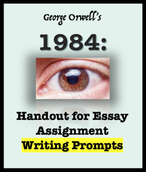 Preview of Essay Options for 1984 Writing Prompts
