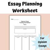 Essay Organization Planning Worksheet