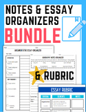 Essay Organizers BUNDLE | Notes Organizer, Checklist, Rubr