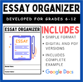 Essay Organizer for 7-12 Graders