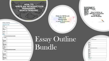 Preview of Essay Outline Bundle - Informative, Persuasive, Argumentative