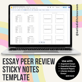 Essay Peer Review Sticky Notes Template