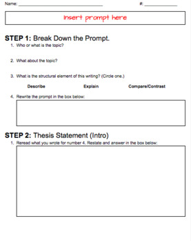 Preview of Essay Planner