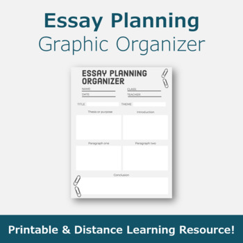 Preview of Essay Planning Writing Graphic Organizer Handout Worksheet 