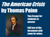 Essay Questions for American Crisis by Thomas Paine