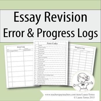 Preview of Essay Revision - Error and Progress Logs