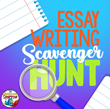 Preview of Essay Writing Scavenger Hunt - How to Write a 5 Paragraph Essay