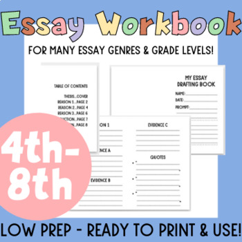 Preview of Essay Structure Book for Upper Elementary & Lower Secondary Students! LOW PREP!