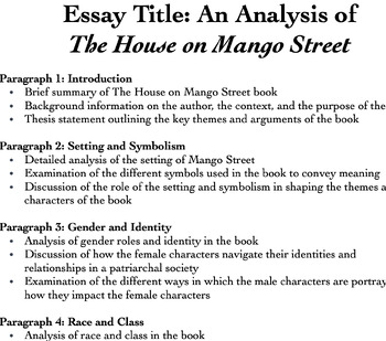 house of mango street essay