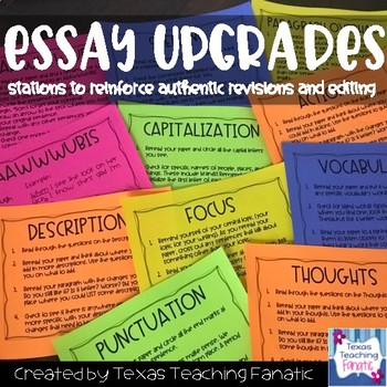Preview of Essay Upgrades: Revising and Editing Stations for Writing