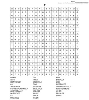 parts of an essay word search