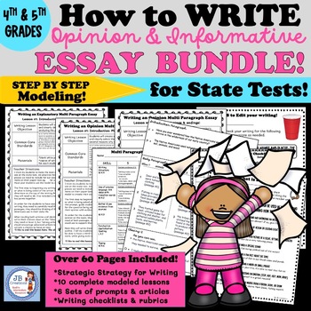 Preview of 4th and 5th Grade State Essay Writing Test Prep Bundle
