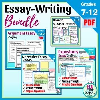 Preview of Essay Writing Bundle: Narrative, Expository, and Argumentative/Persuasive