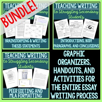 Preview of Essay Writing Bundle (for Struggling Secondary Students)