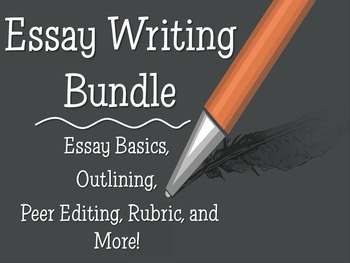 Preview of Essay Writing Bundle: Essay Basics, Thesis, MLA Outlining, Peer Editing, & More