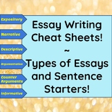 Essay Writing Cheat Sheets! | Mini-anchor Charts for Middl
