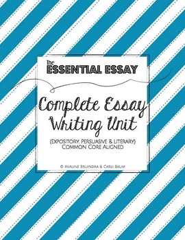 Preview of Essay Writing (Expository, Persuasive/Argument & Literary Analysis) Common Core