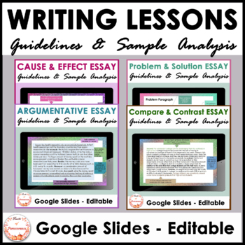 Preview of Essay Writing Google Slides Lessons BUNDLE | Expository and Argumentative