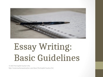 Preview of Essay Writing Guide: From Thesis to Paragraphs to Transitions