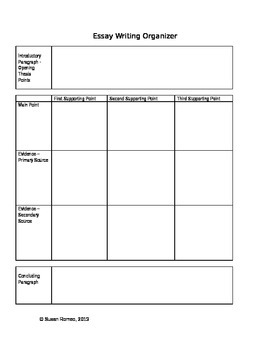 essay writing organizer pdf