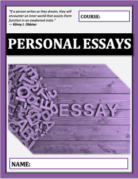 Preview of Essay Writing: Personal Essay Assignment