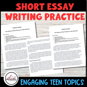 Preview of Essay Writing Practice: Engaging Articles, Prompts, and Rubric