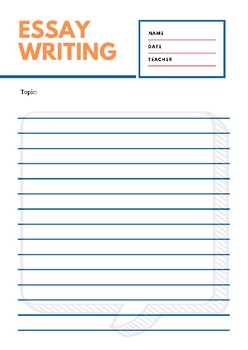 essay template sheet