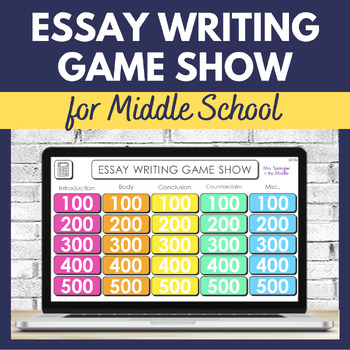 Preview of Essay Writing Practice - Informative and Argumentative Essay Game Show