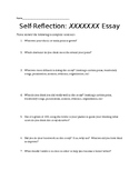 Essay Writing: Student Self Reflection and Rubric