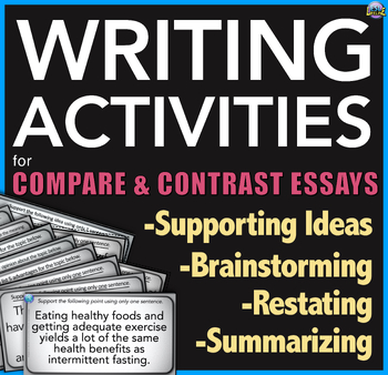 writing workshop compare contrast essay pre test