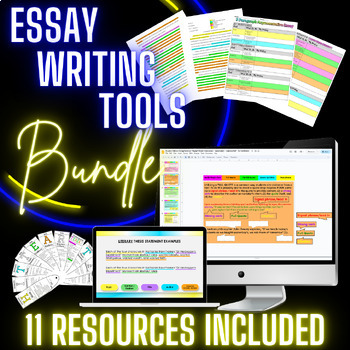 Preview of Essay Writing Tools BUNDLE | Thesis Statements, How To Structure, Organize, Etc.
