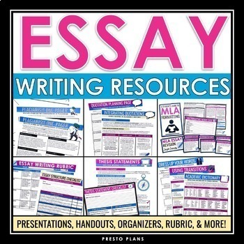Preview of Essay Writing Unit - Presentations, Handouts, Graphic Organizers & Assignments