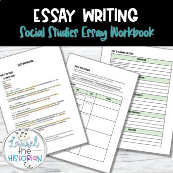 Preview of Essay Writing Workbook: History/Social Studies *Editable*