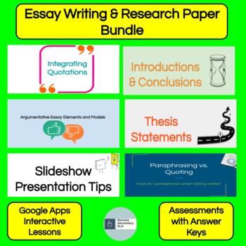 Preview of Essay Writing and Research Paper Bundle