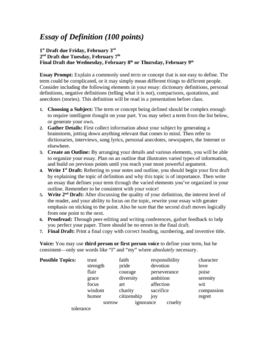 Preview of Essay of Definition: 14-page Expository Writing Unit; Models; Rubrics
