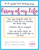 Essay of my Life: Song for 4th and 5th grade FSA writing