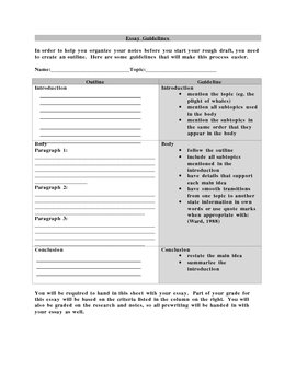 Middle School Essay Templates and Formats