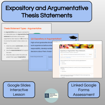 Preview of Essays and Research Papers: Expository and Argumentative Thesis Statements