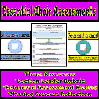 Preview of Essential Choir Assessments - Bundle!